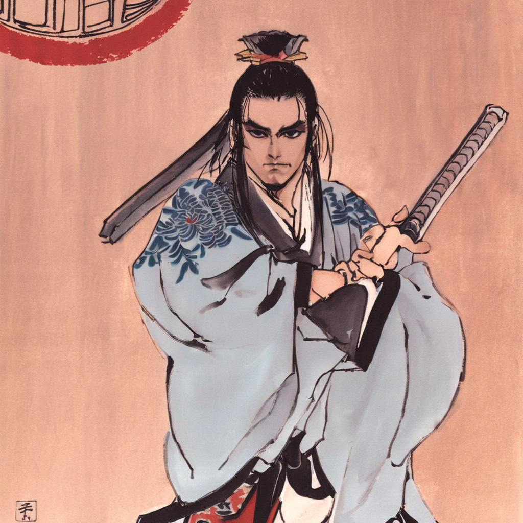 01002-3755363343-weapon,sword,solo,1boy,black hair,male focus,holding,japanese clothes,holding weapon,holding sword,ponytail,long hair,katana,fig.png